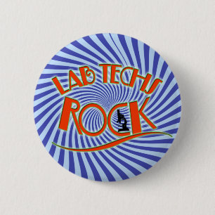 STARBURST LAB TECHS ROCK (LABORATORIUMWETENSCHAPPE RONDE BUTTON 5,7 CM