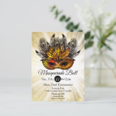 Starburst Masquerade Party Masker Briefkaart (Staand voorkant)