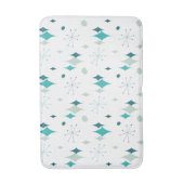 Starburst Mid Century Modern Pattern Blauwgroen Aq Badmat (Voorkant Verticaal)