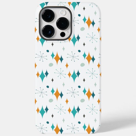 Starburst modern patroon uit midden eeuw Case-Mate iPhone case (Achterkant)