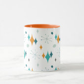Starburst modern patroon uit midden eeuw mok (Midden)