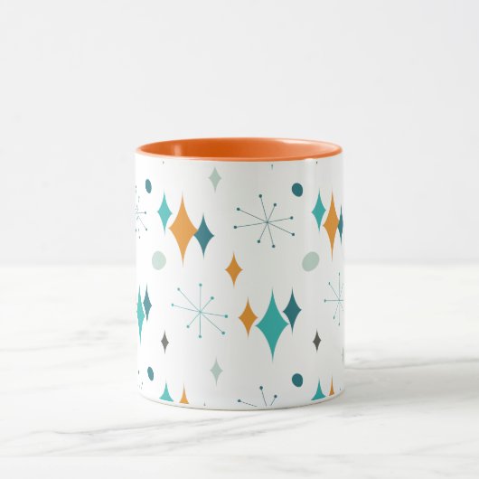 Starburst modern patroon uit midden eeuw mok (Midden)