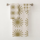Starburst Motif Gold & Linen Blanc (En situation)