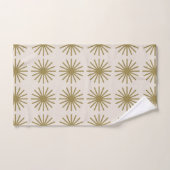Starburst Motif Gold & Linen Blanc (Serviette à main)