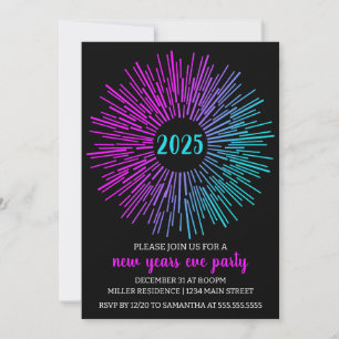 Starburst New Years Eve Feestuitnodiging Kaart