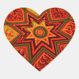 'Starburst of Love' Heart Stickers