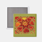 'Starburst of Love' Magnet Magneet (Voorkant / Achterkant)