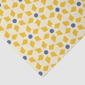 Starburst Pattern in Geel & Blauw Tissuepapier (Detail)