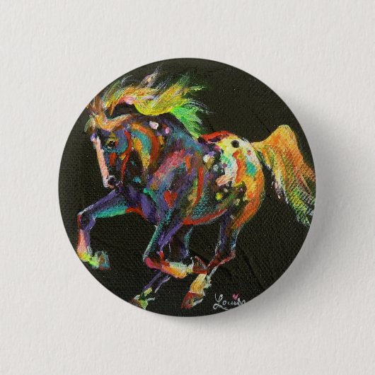 starburst pony klein ronde button 5,7 cm (Voorkant)