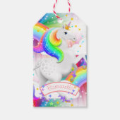 Starburst Regenboog Prinses Eenhoorn Verjaardag Cadeaulabel (Voorkant)