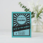  Starburst Save the Date Briefkaart (Staand voorkant)