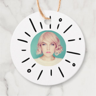 STARBURST | Simple Round Fun Custom Photo Bedankjes Labels