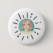 STARBURST | Simple Round Fun Custom Photo Ronde Button 5,7 Cm (Voorkant)
