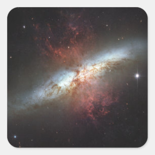 Starburst sterrenstelsel, Messier 82 Vierkante Sticker