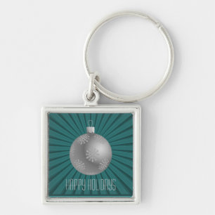 Starburst Stripes Ornament Sleutelhanger, Blauwgro Sleutelhanger
