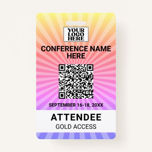 Starburst Sunshine Conference Event Badge (Voorkant)