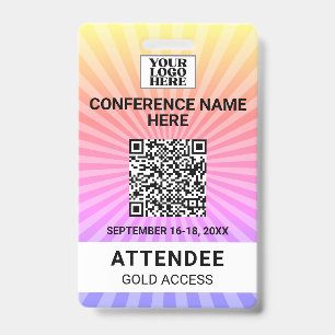 Starburst Sunshine-conferentie-evenementenbadge Badge
