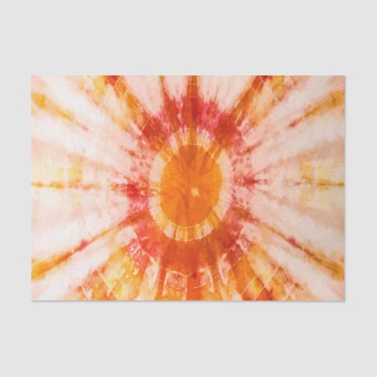 Starburst Tie Dye Craft-themapapier in warme kleur Tissuepapier (Voorkant)