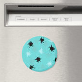 Starburst Turquoise atomique Magnet rond (In Situ (Lave-vaisselle))