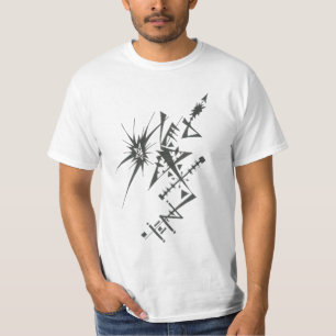 Starburst Zwart Wit Abstract Tribal Tatoeage Kunst T-shirt