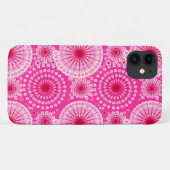 Starbursten en pinwielen, fuchsia roze en maroon Case-Mate iPhone case (Achterkant (horizontaal))