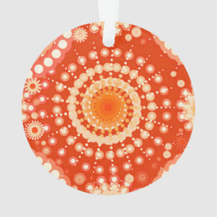 Starbursten en pinwielen, mandarijnensinaasappel ornament