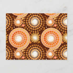 Starbursts en pinwheels, chocoladebruin en tint briefkaart
