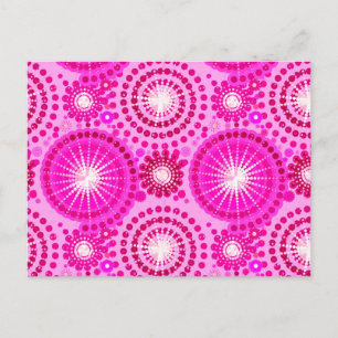 Starbursts en pinwheels, orchidee en magenta briefkaart