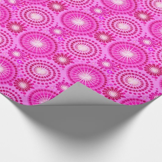 Starbursts en pinwheels, orchidee en magenta cadeaupapier (Hoek)