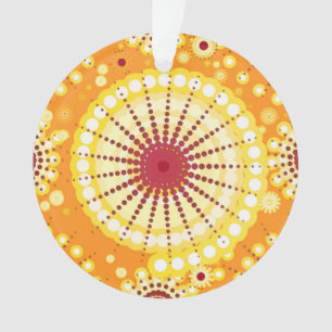 Starbursts en pinwielen, saffraan en rozijnen ornament