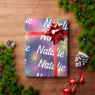 Starbursts gepersonaliseerd cadeaupapier