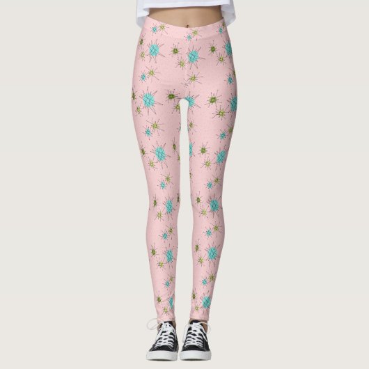 Starbursts Pink Iconique Leggings (Devant)