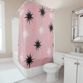 Starbursts Rose atomique Douche rideau (En situation)