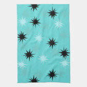 Starbursts Turquoise Atomique Serviette de cuisine (Vertical)
