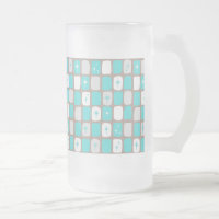 Starburts Turquoise Rétro Mug en verre glacé