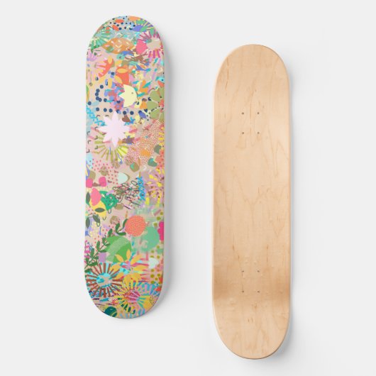 Starbust bloemig skateboard (Voorkant)