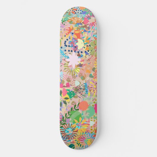 Starbust bloemig skateboard (Voorkant)