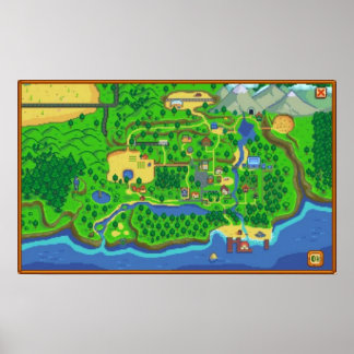 Stardew Valley Map Poster