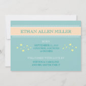 Stardust Baby Boy Faire-part de naissance (Dos)