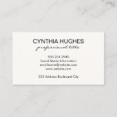 Stardust Glow | Leder Visitekaartje (Achterkant)