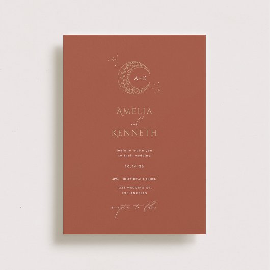 Stardust Monogram bruiloft uitnodigingen