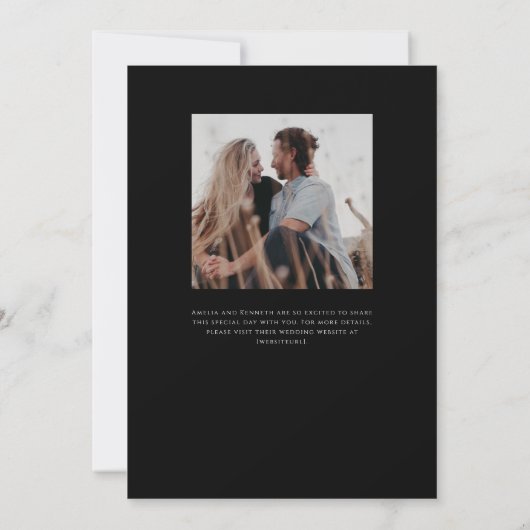 Stardust Monogramme Invitations de mariage (Dos)