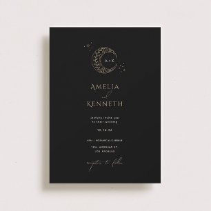 Stardust Monogramme Invitations de mariage