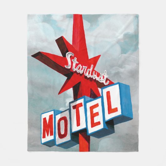 Stardust Motel Sign Fleece Deken (Voorkant)