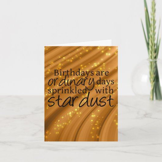 Stardust Sprinkled Birthday Kaart (Voorkant)