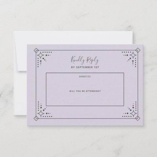 Stardust Wedding RSVP-kaart RSVP Kaartje (Voorkant)