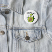 Stare-vocado Funny Avocado Pun Ronde Button 5,7 Cm (In situ)