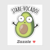 Stare-vocado Funny Avocado Pun Sticker (Vel)