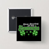 Staren naar Shamrocks Button (Voorkant /achterkant)