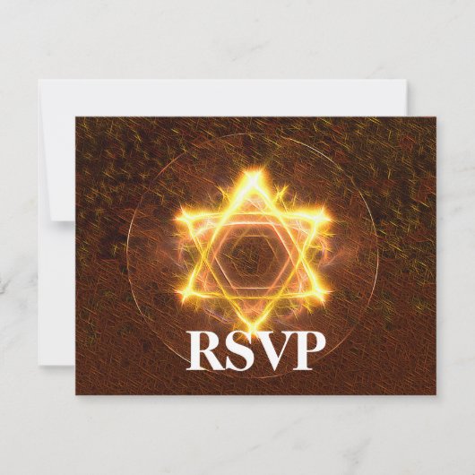 Starfire Bar/Bat Mitzvah RSVP Kaartje (Voorkant)